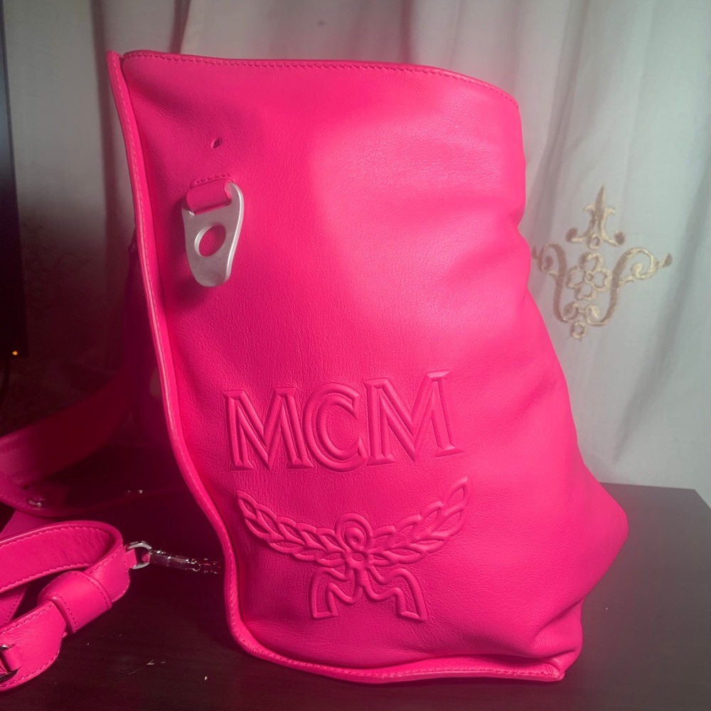 Authentic Mcm Karman Leather Backpack Gem